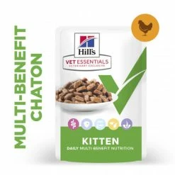 HILL'S Pet Nutrition Vet Essentials Chat Multi-Benefit Kitten Poulet Sachet Repas